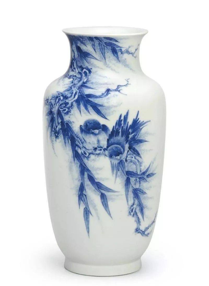 王步青花花鸟笔筒惊现元素微拍速来捡漏