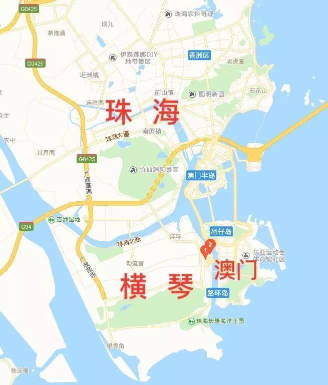 横琴岛地图图片