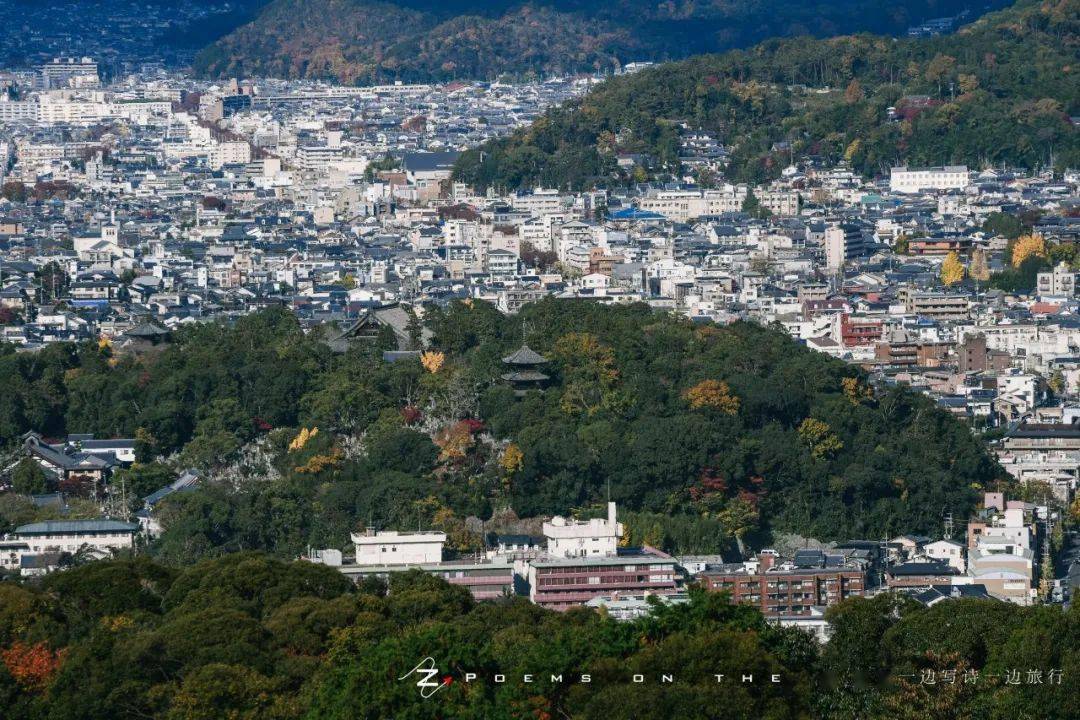 京都登将军冢青龙殿俯瞰千年古都全景