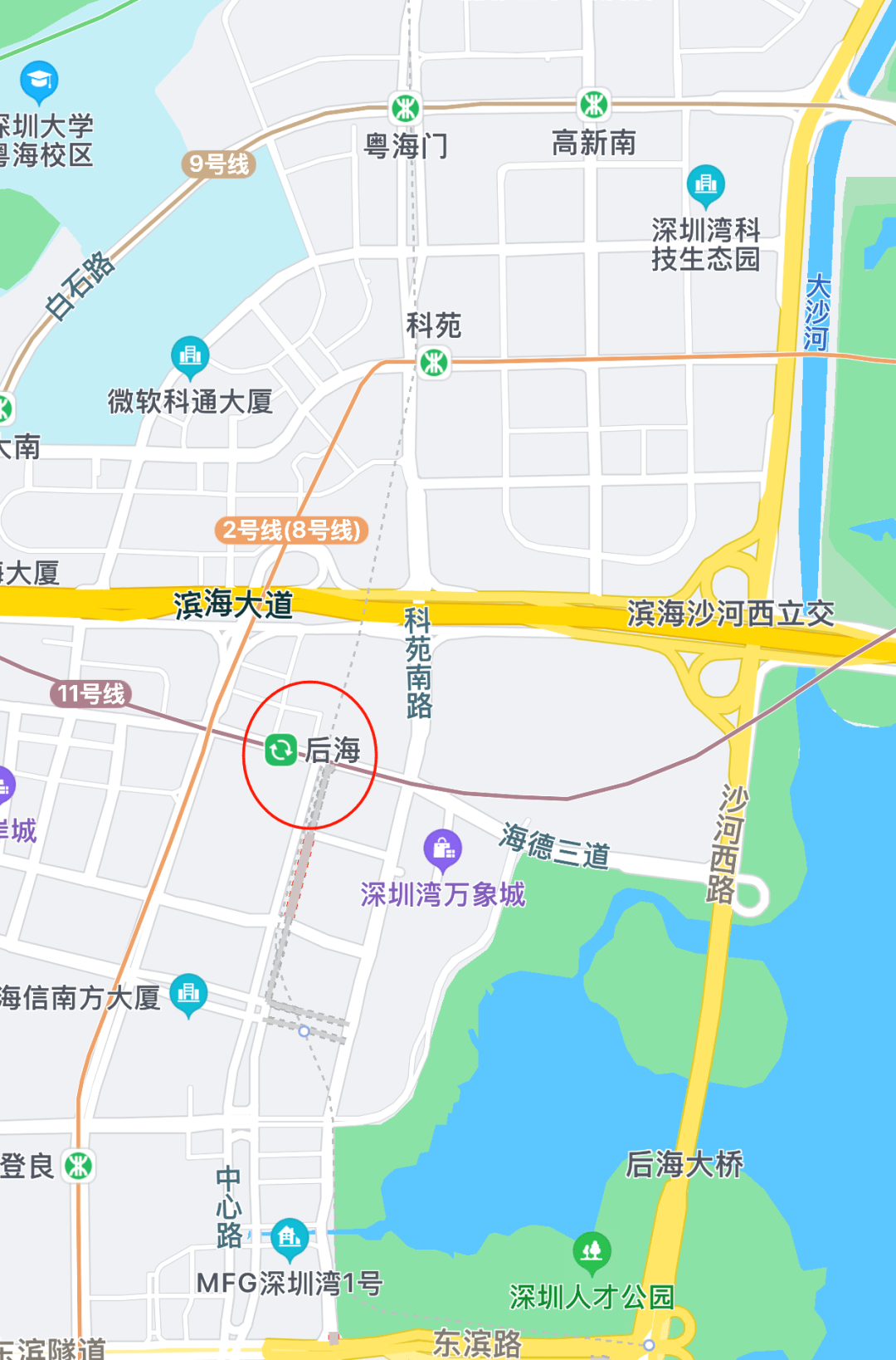 深圳后海地图图片