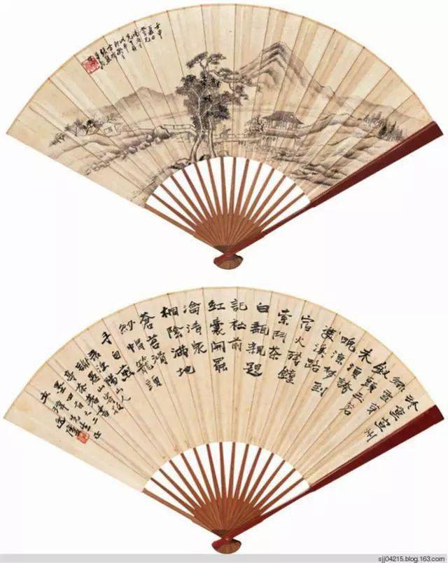 清代张熊扇面作品欣赏