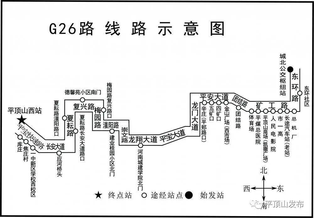收藏平顶山市区66条公交线路运行图和停靠站点汇总