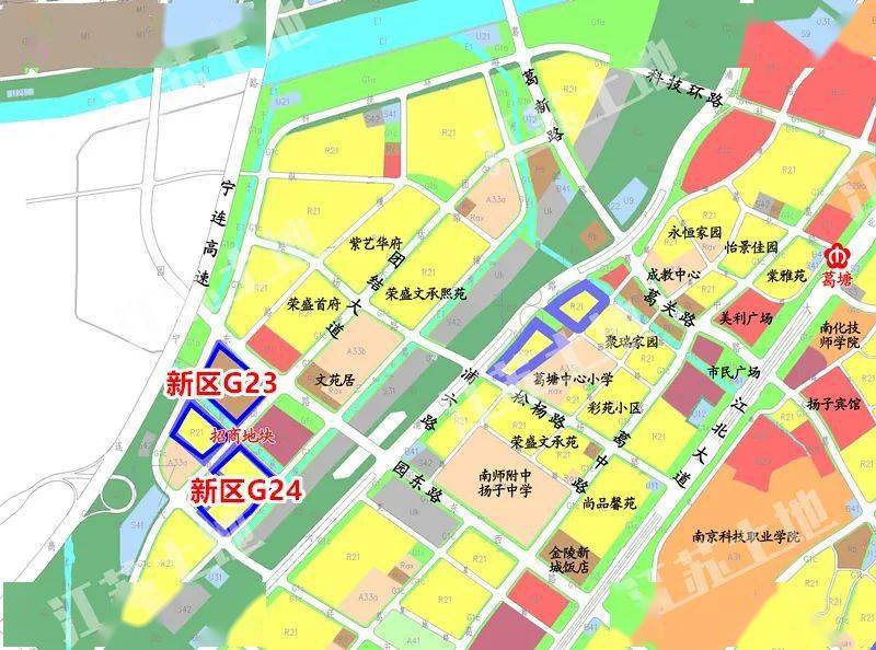 路以东(njjbb020-04-21)地块)所在的葛塘片区位于江北新区"高新-大厂