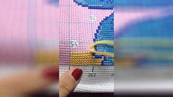 十字绣制作过程