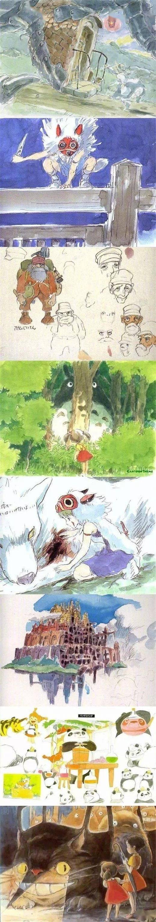 宫崎骏原画手稿赏析!