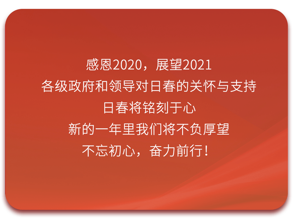 回首2020,感恩關懷;展望2021,不負厚望