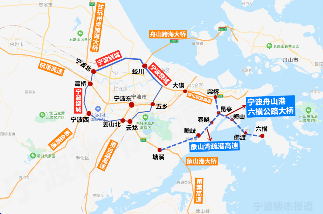 环城南路高架直连梅山 快速路来了!_宁波