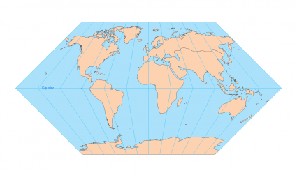 25种地图投影类型:视觉参考指南_埃克特