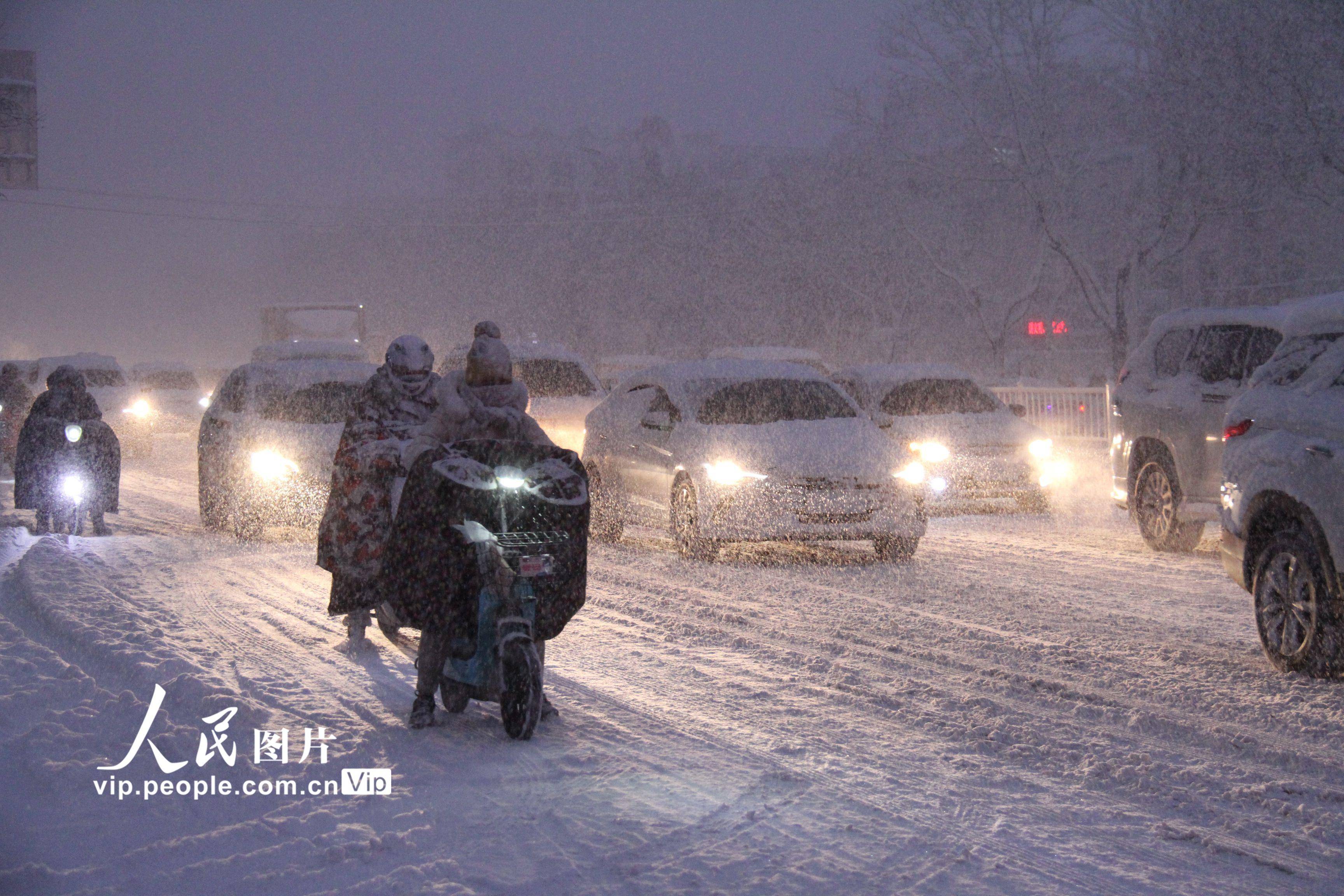 受寒潮影响,素有"雪窝"之称的山东威海降下暴雪,大雪纷飞,银装素裹