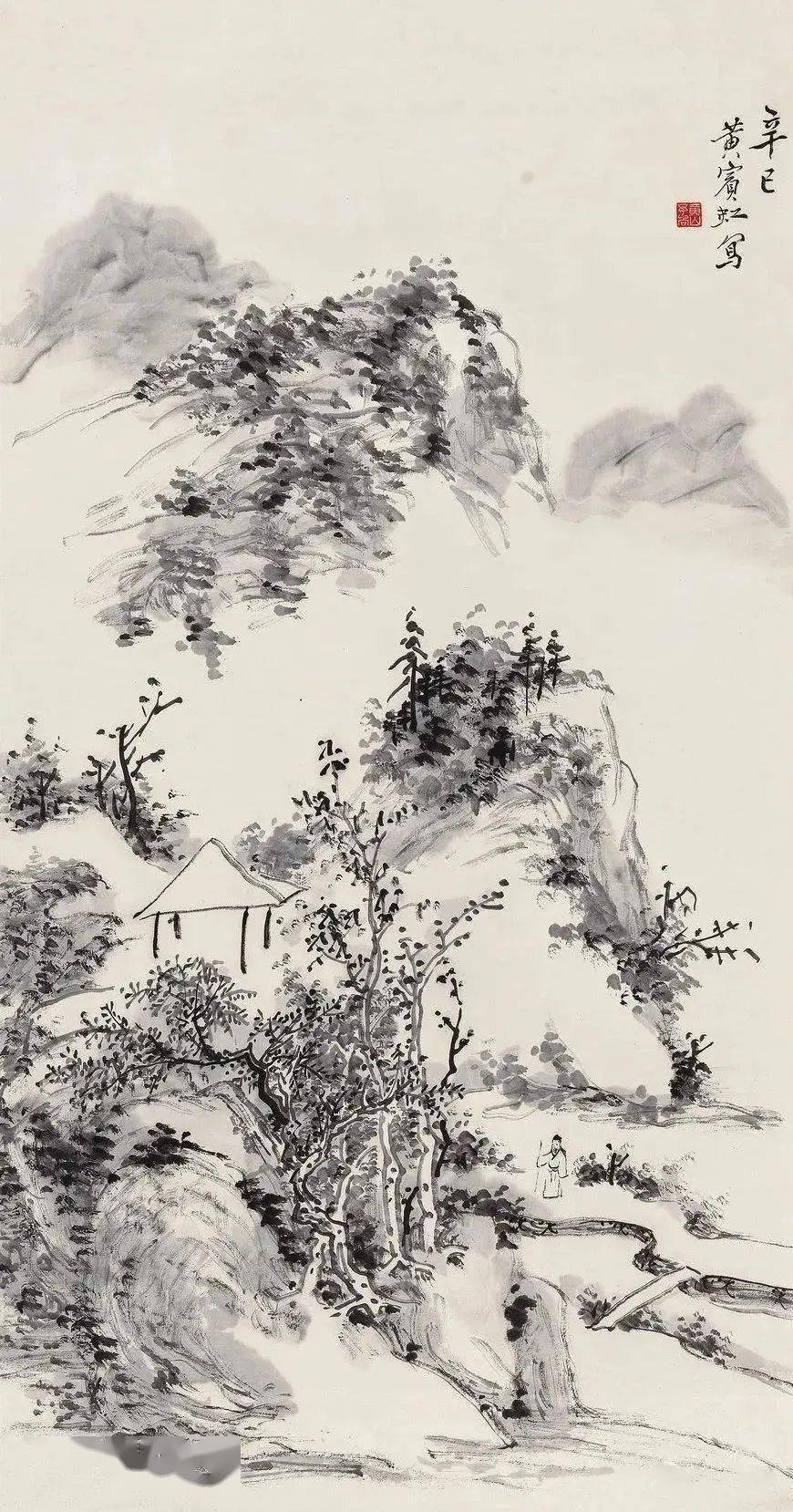 黄宾虹山水画作品中笔墨意境美