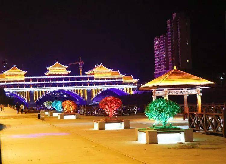 大美旬阳太极城绚丽夜景尽收眼底美景如画