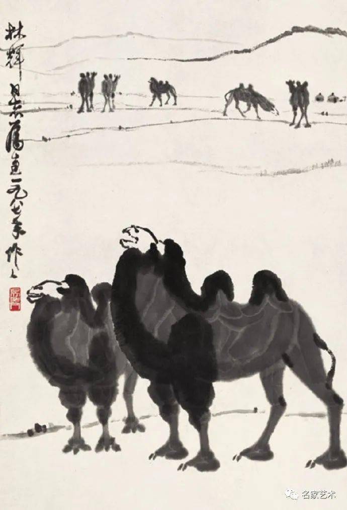 名品视界吴作人骆驼作品欣赏