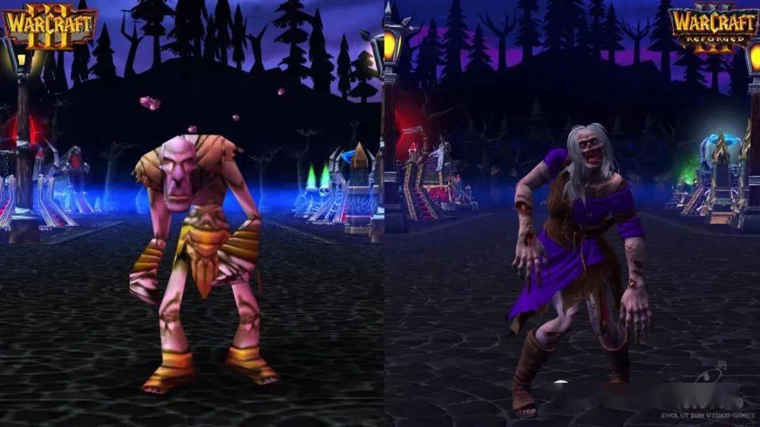 魔兽争霸3新旧角色对比不死族