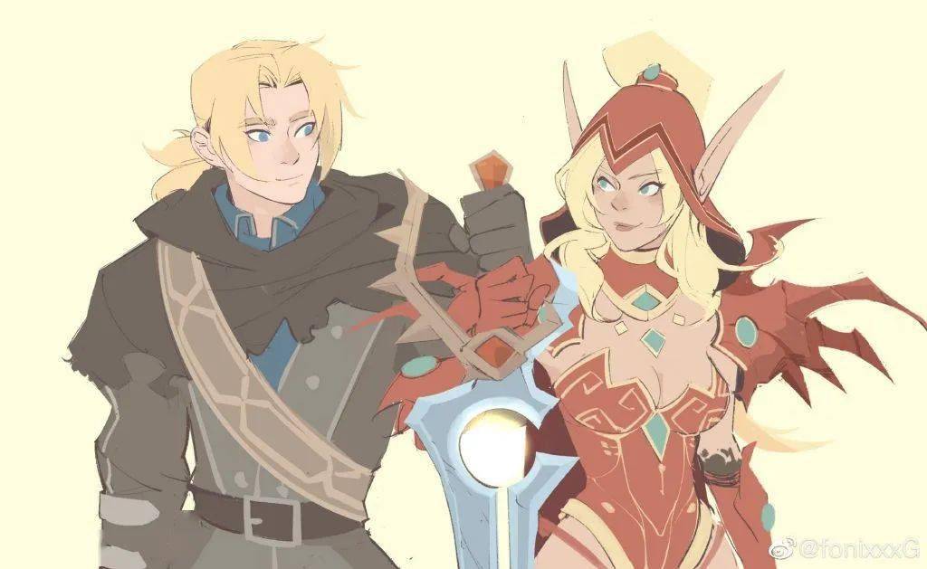 作为在国服玩家人气最高的两个角色,这造型师从瓦莉拉年轻的安度因有