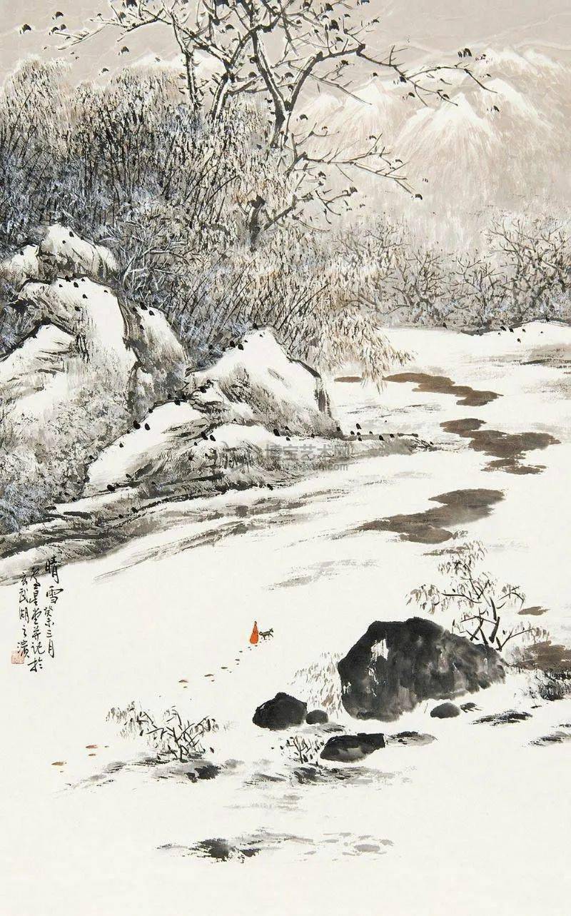 大雪赏这雪景山水别有韵味