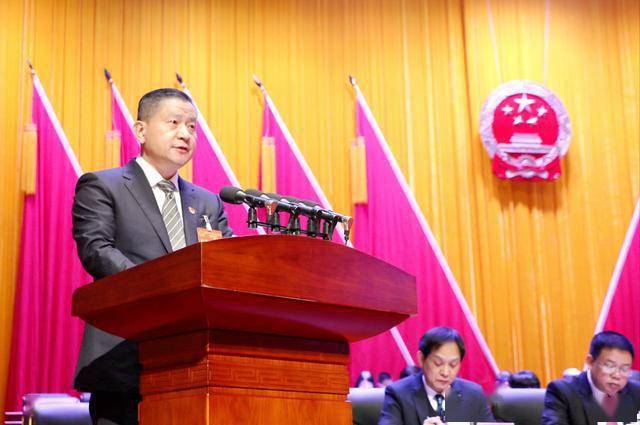 作政府工作报告代表闽清县人民政府县长郑子记在梅溪新城县科技馆剧场