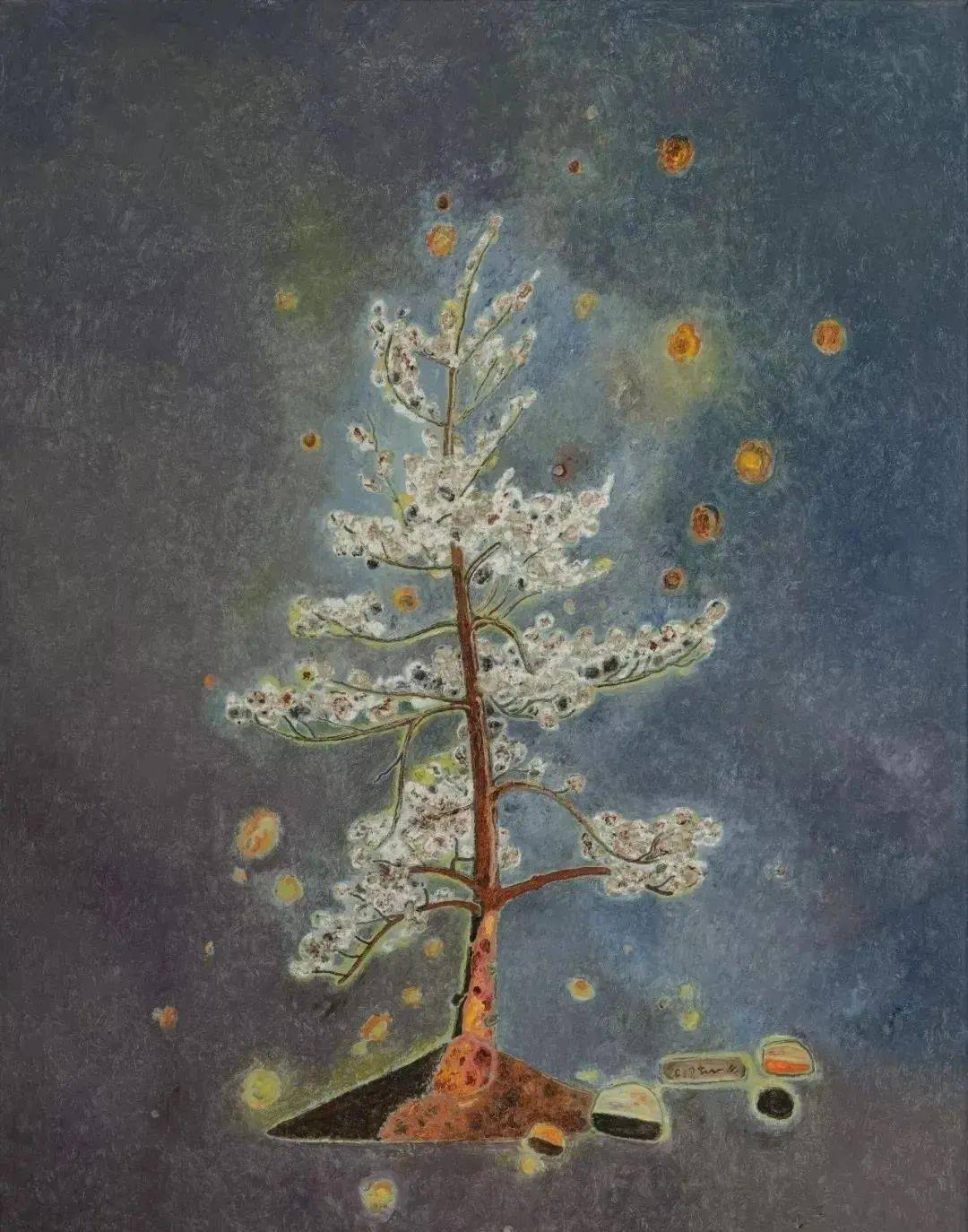 沈行工 摘自《素朴雅致 意趣悠然——戴家峰油画略谈》 《星空下