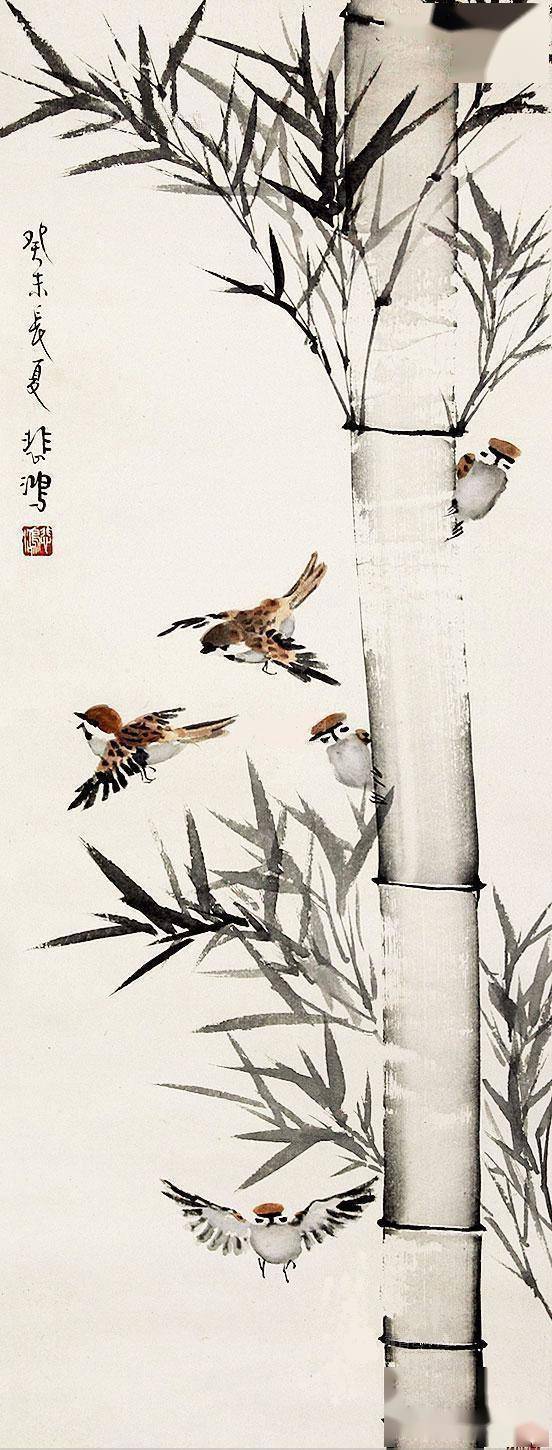 大师徐悲鸿的小麻雀