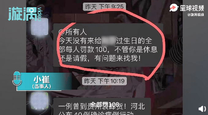 男子未参加同事生日宴被罚（图）