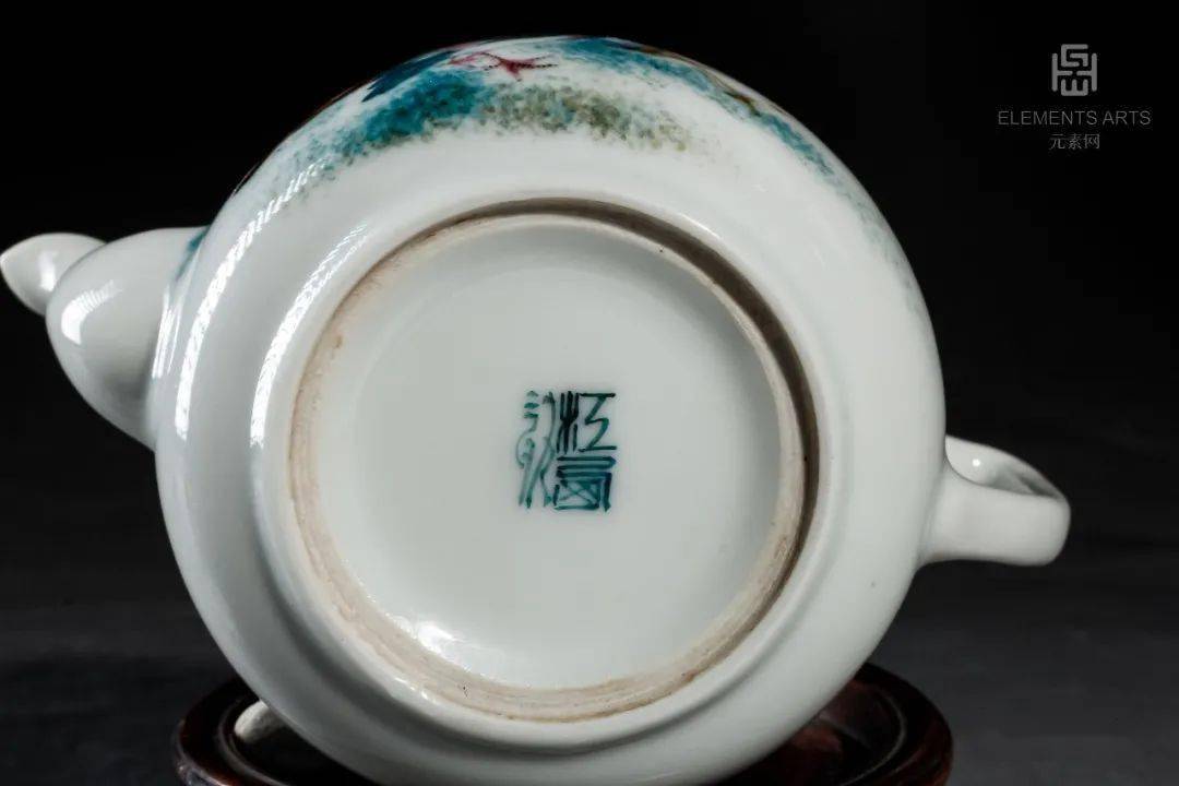 民国子祥作釉下五彩壶,元素艺拍2021年 1月20 至21 日《 壶星高照 》