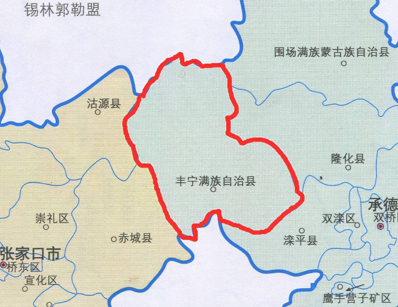 丰宁大阁镇地图图片