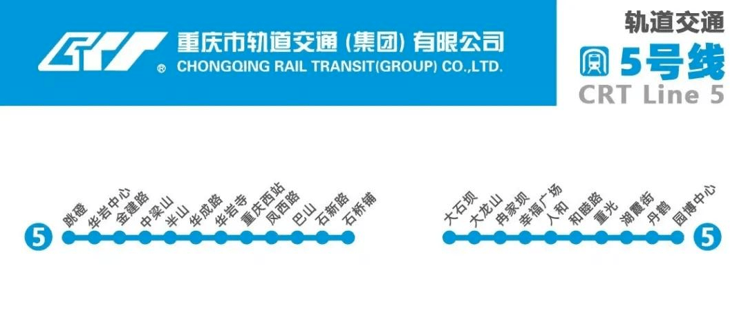 就在明日重庆地铁环线剩余段5号线一期南段开通初期运营