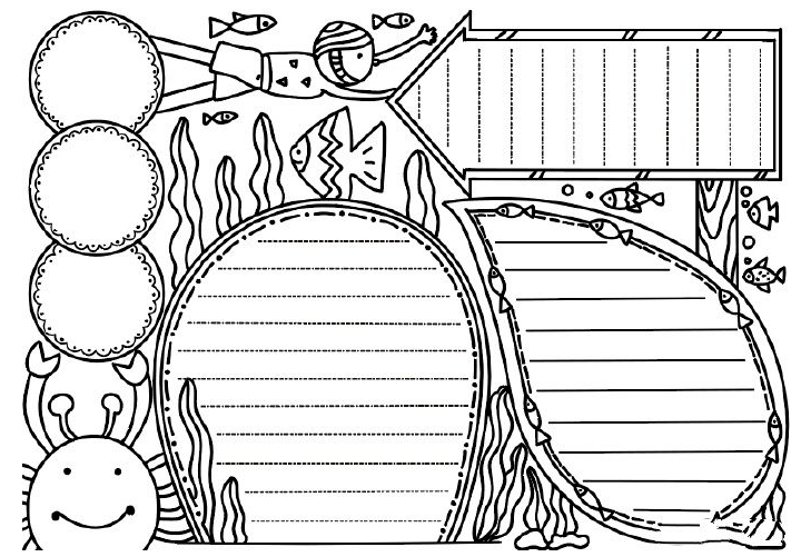 手抄报模板新版可爱手抄报模板消防溺水等