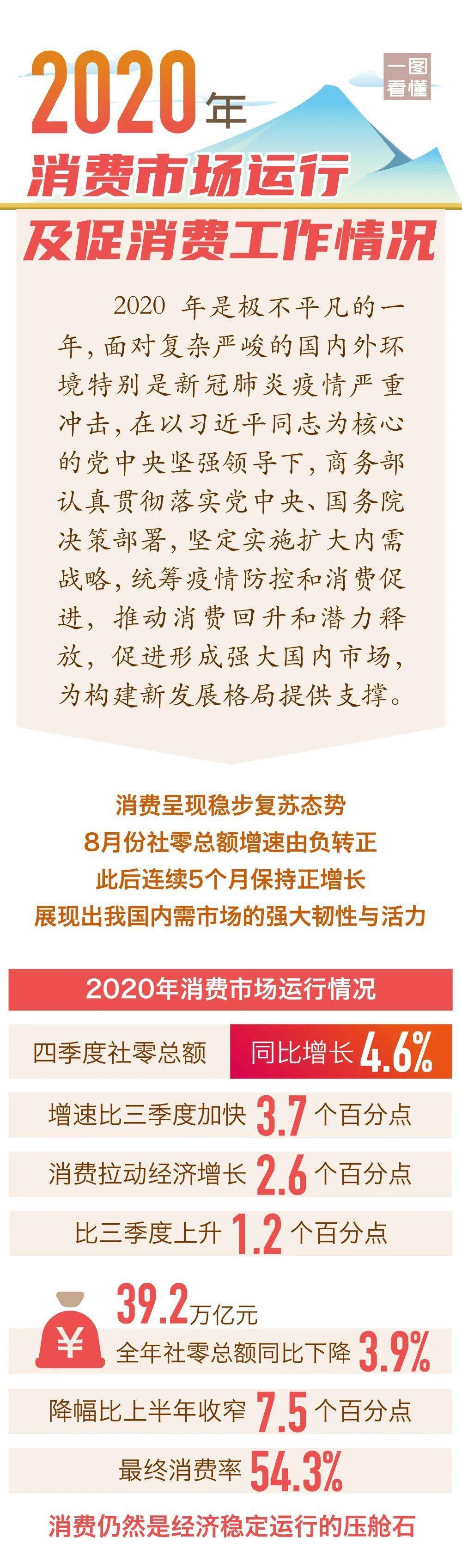 一图读懂 2020年消费市场运行及促消费工作情况 商务