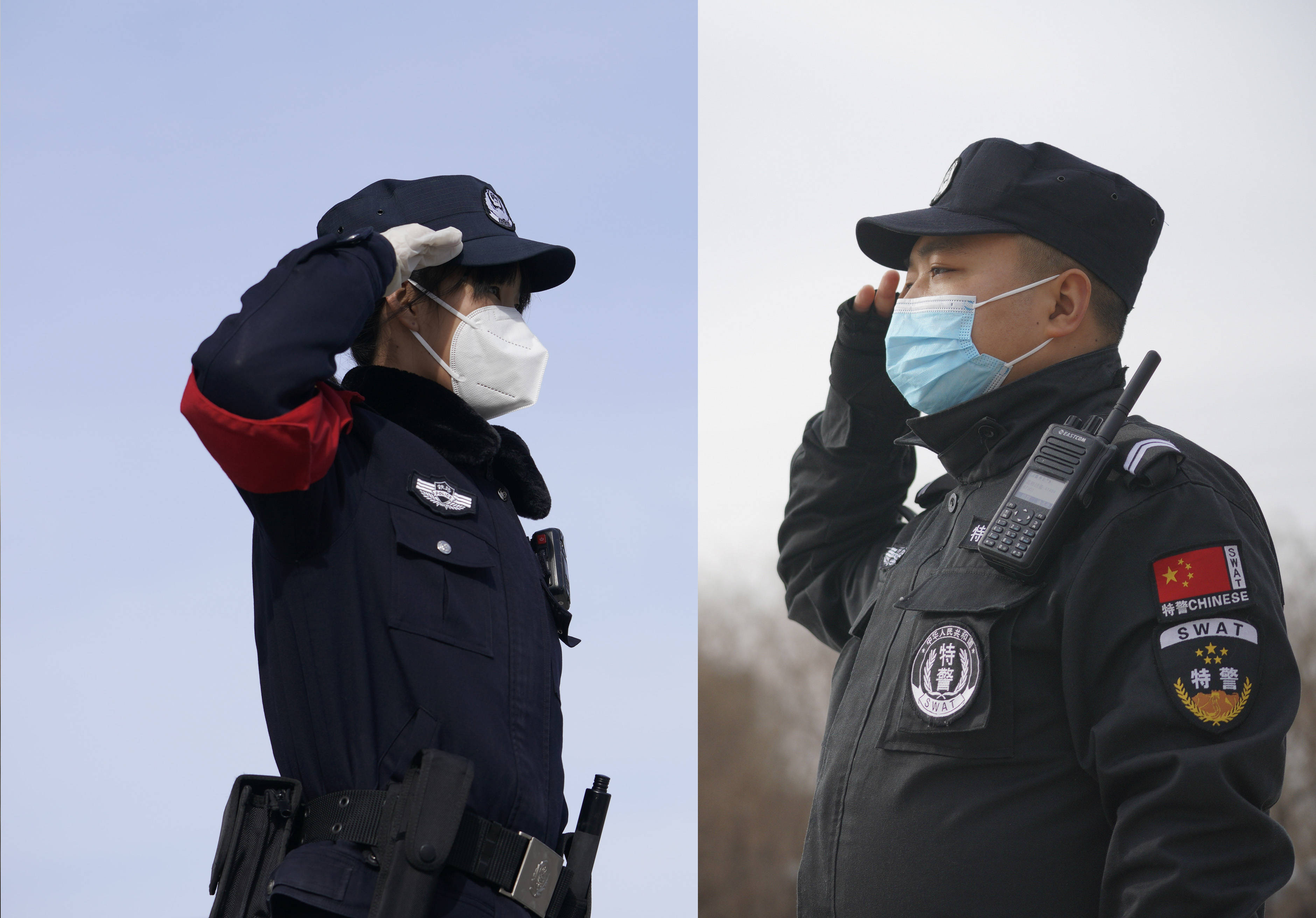 抗击疫情的警察图片