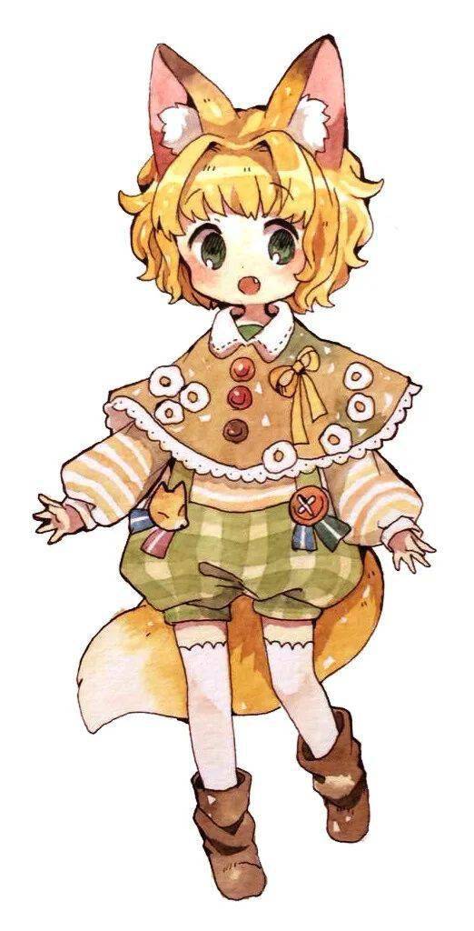 卡通版少女这组暖色系太好看了卡哇伊