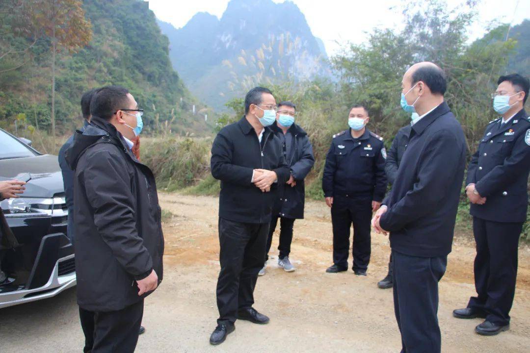百色市商务局局长林天亮,副局长黄生平,龙邦海关缉私分局,靖西市政府