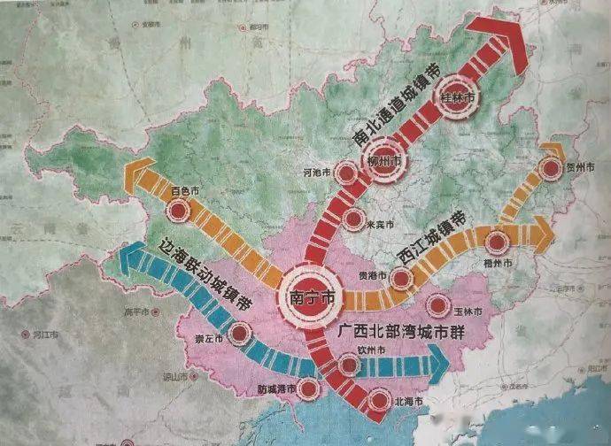 钦州,贵港建成中等城市,防城港,百色,贺州,河池,来宾,崇左向中等城市