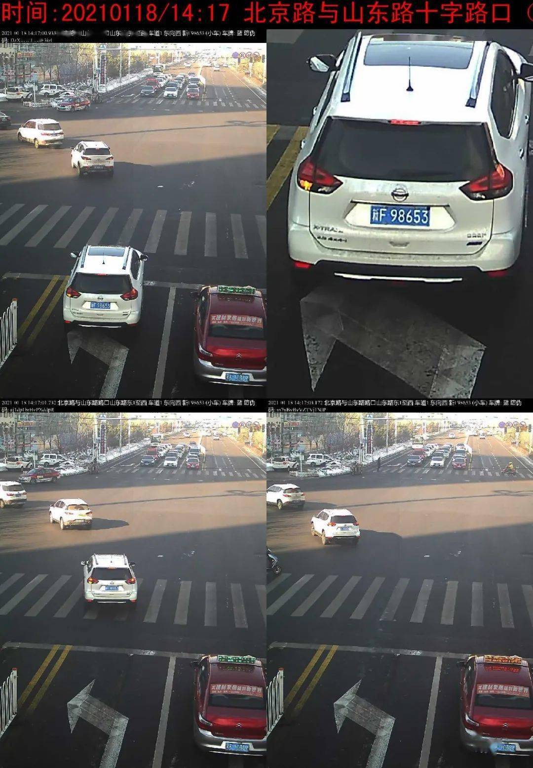 伊宁市辖区电子警察抓拍违法车辆大曝光