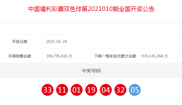 双色球2021010图片