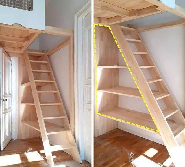 楼梯就不现浇了木工打制梯形楼梯不仅省空间还能收纳