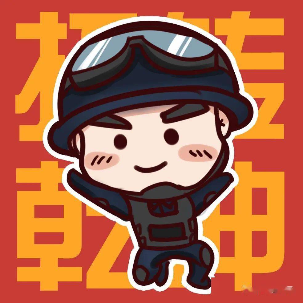 超萌!2021牛年警察漫画头像来啦