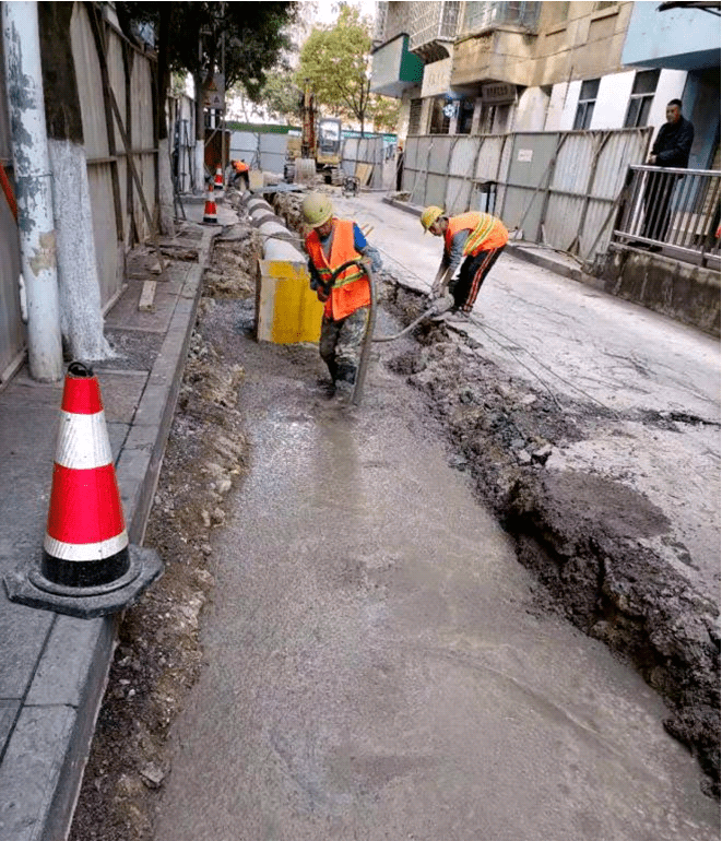 市政公司承接的个旧市川庙街道路提升改造工程竣工 路段