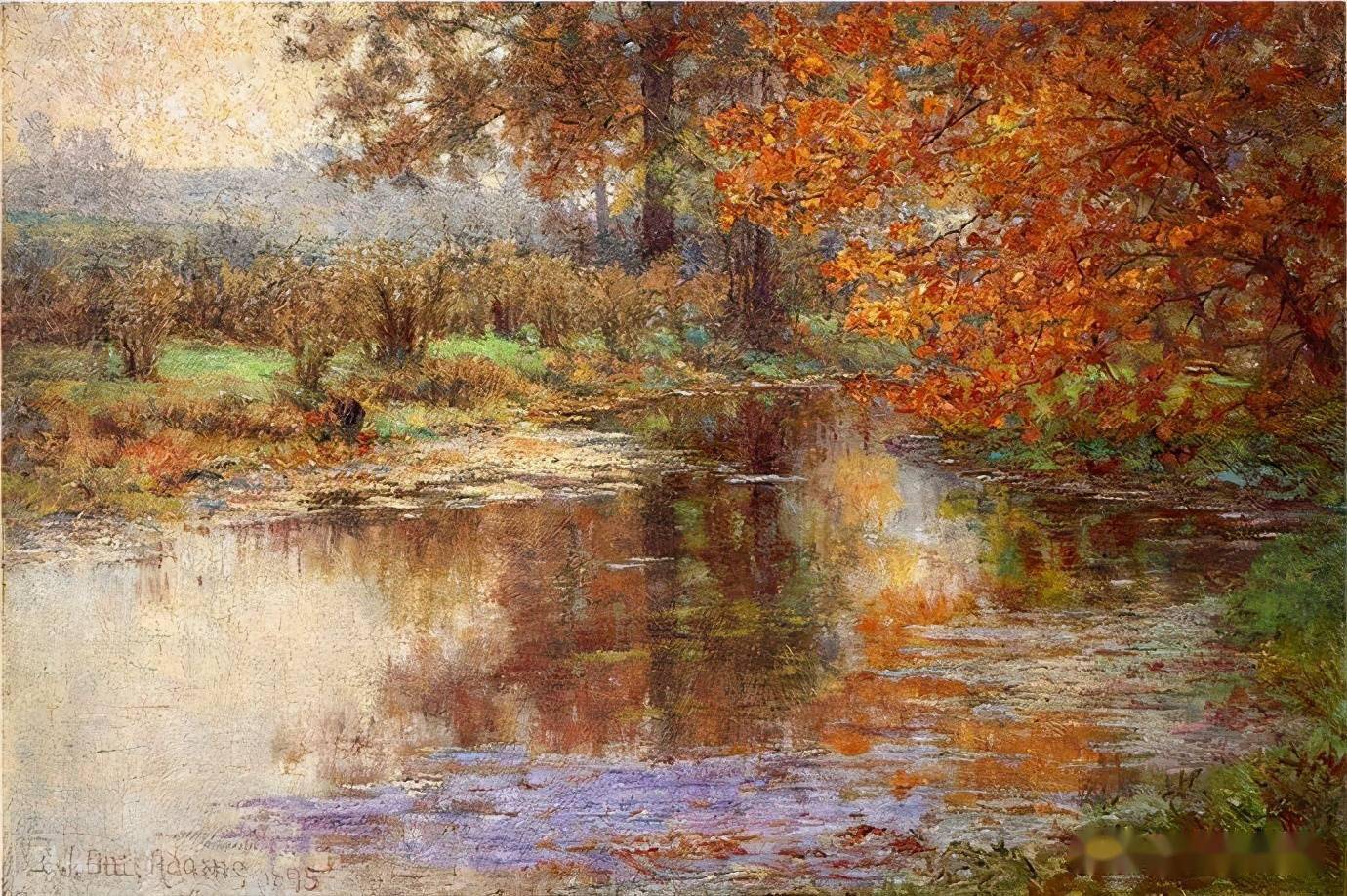 美国印象派画家约翰奥蒂斯亚当斯油画作品欣赏