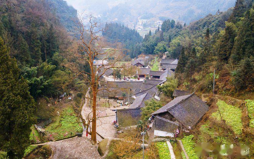 昭通市威信县水田镇的大山深处,有一座城堡式的古老苗寨——湾子苗寨