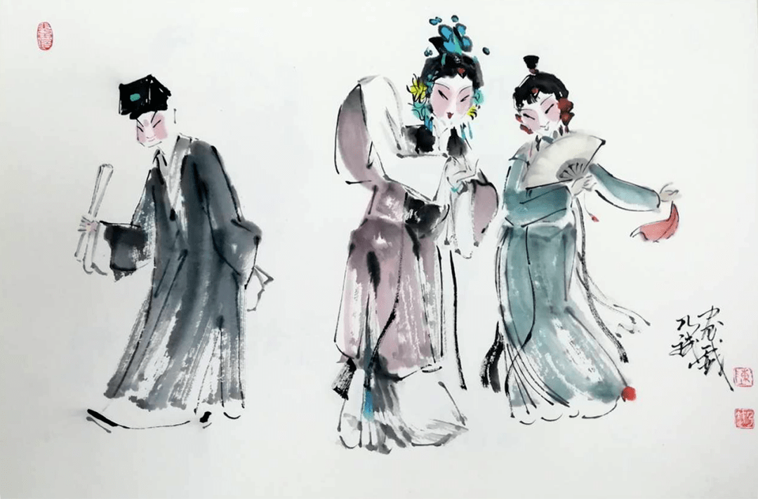 融戏魂画魂于水墨丹青——陈乃斌写意戏曲人物画-搜狐大视野-搜狐新闻