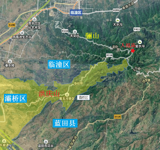 骊山地区地图图片