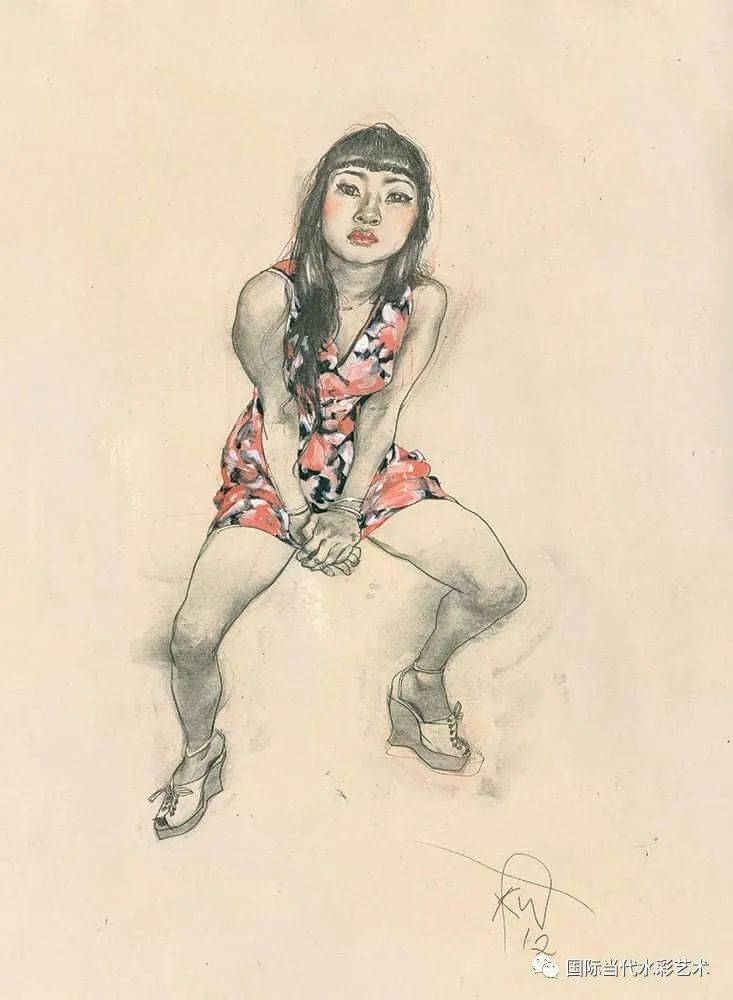 单虹水彩课堂673期他将人体表现又推向了一个新的高峰肯特威廉姆斯