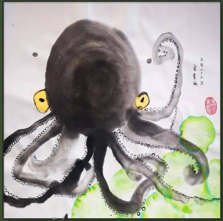 素材▏这60幅儿童水墨画技法欣赏两不误