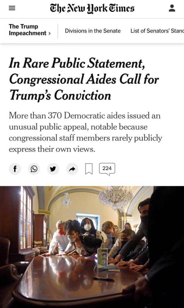 国会遭冲击事件亲历受害者的身份,在一份联合声明中表示,特朗普的阴谋