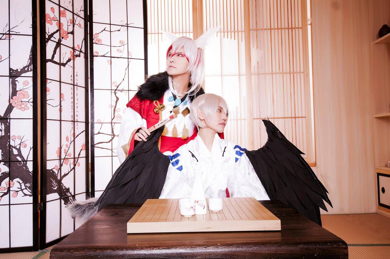 阴阳师手游妖狐x大天狗cosplay_佐伊