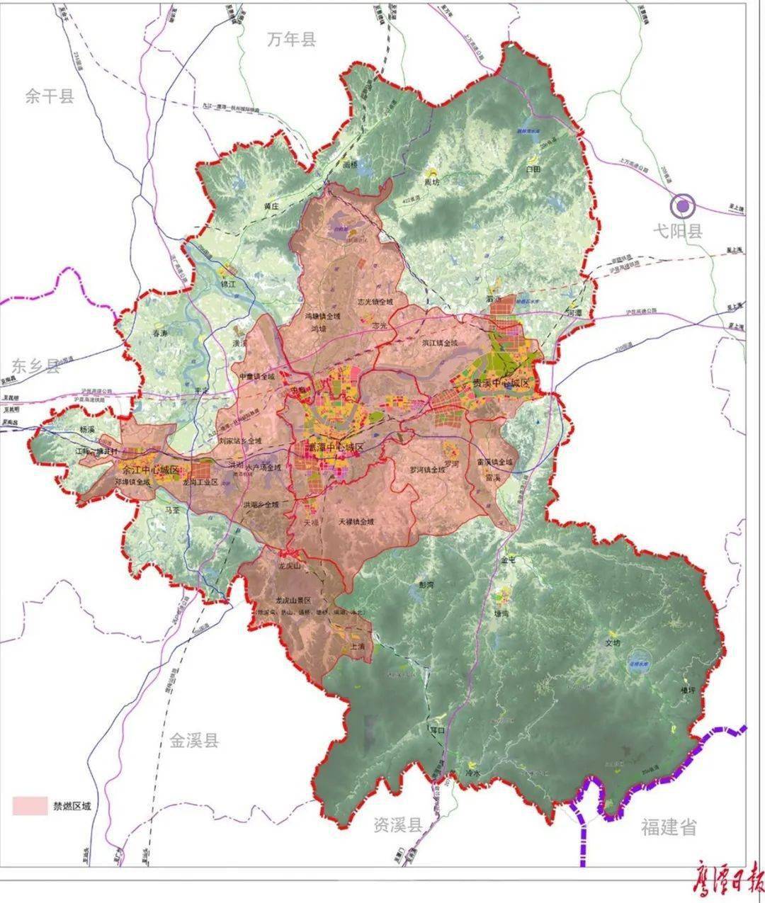 余江区乡镇规划地图图片