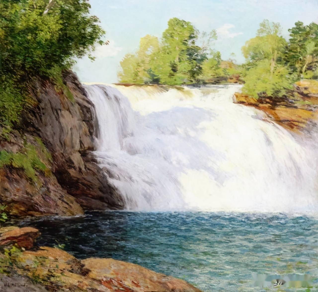 美国著名画家,威拉德·梅特卡夫,风景油画作品欣赏