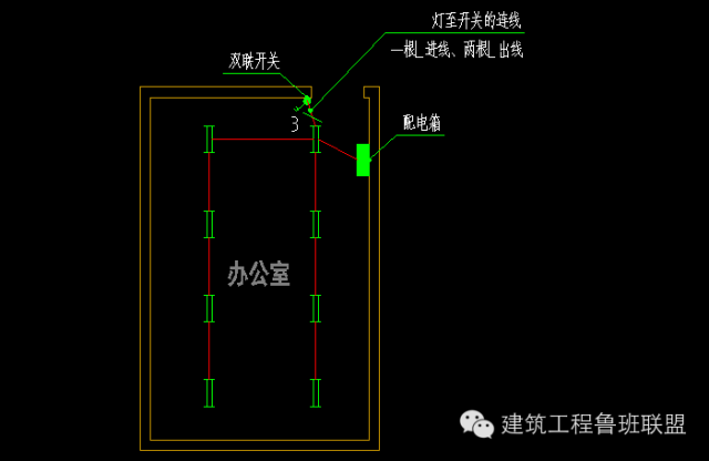 三联双控cad图片