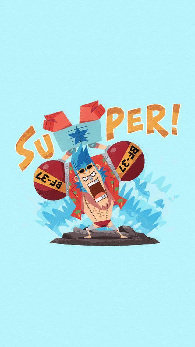 海贼王搞怪卡通纯色手机壁纸,逗趣好玩的插画_背景