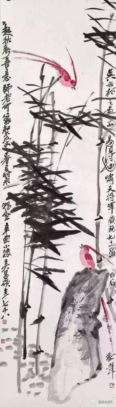 清吳昌碩梅花軸- 故宮
